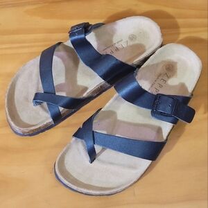 Zeppa Leather & Cork Slides